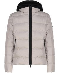 Fay - Double Front Down Jacket With Hood And Zip Closure - Lyst
