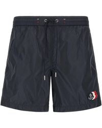 Moncler - Tricolor Logo Patch Swimsuit - Lyst