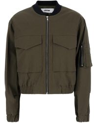 Grifoni - Cropped Jacket With Maxi Pockets On Front And Sleeve - Lyst