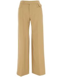 Low Classic - Camel Polyester Wide-Leg Pant - Lyst