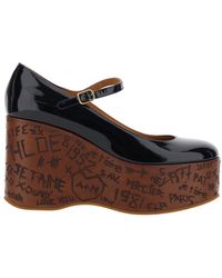 Chloé - Chloã Wedges With Mary Jace Ankle Strap And High Wedge Heel - Lyst