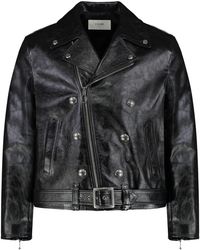 Celine - Leather Biker Jacket - Lyst
