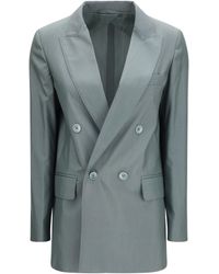 Max Mara - Mxmalbata Blazer Wool And Silk Merino Ovis Aries; Blazers & Vests - Lyst