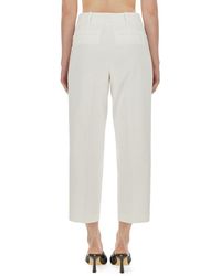 MICHAEL Michael Kors - Cropped Pants Cotton Trousers - Lyst