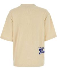 Burberry - Cream Terry Fabric Oversize T-Shirt - Lyst