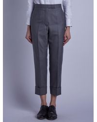 Thom Browne - Pantalon Classic Coupe Droite Fit 1 En Twill Super 120S Trousers - Lyst
