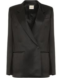 KHAITE - Willow Double-Breasted Blazer Viscose Blazers - Lyst