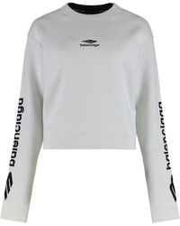 Balenciaga - Crew Neck Wool Double Face Sweater - Lyst