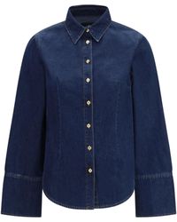 7FOR - Denim Shirt Cotton - Lyst