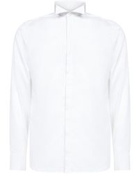 D 40 - Cotton Poplin Wing Collar Shirt - Lyst