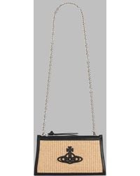 Vivienne Westwood - Clutch Bag Flat Small Woven Cotton Polyamide - Lyst