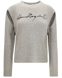 MM6 by Maison Margiela - Gray Wool Oves Aries Sweatshirt - Lyst