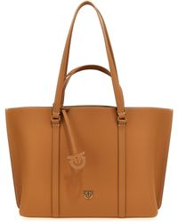 トートバッグ PINKO 'Carrie' shopping bag Pinko Carrie Classic Bottalato Fontana Shopper Leather Tote Bag