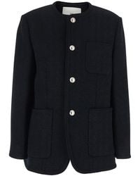 DUNST - Crew Neck Jacket With Three Front Pockets - Lyst