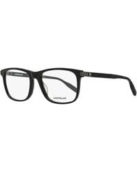 Montblanc - Rectangular Eyeglasses Mb0035o Black 57mm - Lyst