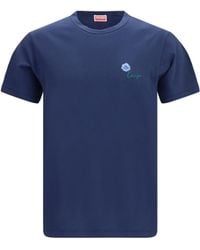 KENZO - Tulip Embroidered Cotton T-Shirt T-Shirts - Lyst