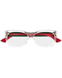 Gucci - Eyeglasses Square Full Rim, Transparent Frame And Clear Demo Lenses Lens Gg0278On013 Sunglasses - Lyst