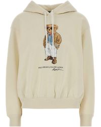 Polo Ralph Lauren - Cream Cotton Blend Sweatshirt - Lyst