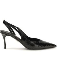 Ferragamo - Black Calf Leather Bos Taurus Pumps - Lyst