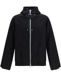 Sacai - Hooded Flannel Jacket Merino Wool Ovis Aries Sweatshirts - Lyst