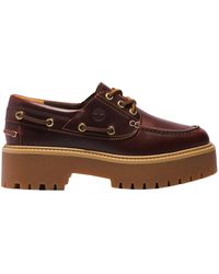 Timberland - Boat Shoes Con Plateau Stone Street Rootbeer - Lyst