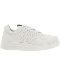 Givenchy - '4g' Low-top Sneakers With Tonal Logo In Leather - Lyst