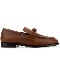 Bottega Veneta - Caramel Leather Astaire Loafers - Lyst