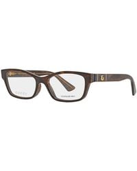 Gucci - Eyeglasses Cat Eye Full Rim, Havana Frame And Clear Demo Lenses Lens Gg0635O002 - Lyst