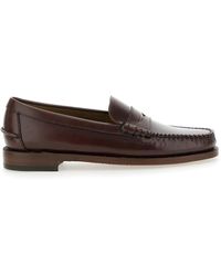 Sebago - Classic Dan Loafers With Raised Stitching And Low Heel - Lyst