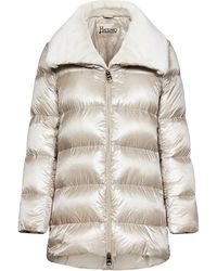 Herno - Puffer Jacket With Faux Fur Collar Clothing - Lyst
