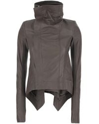 Rick Owens - Oversized 'Naska' Jacket With High Collar And Front Zip Closure - Lyst