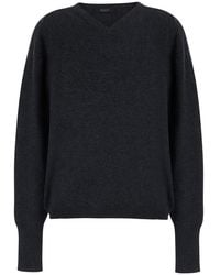 Gucci - V-Neck Cashmere Sweater Top - Lyst