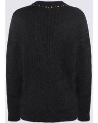 Alessandra Rich - Melange Mohair And Wool Blend Cardigan - Lyst