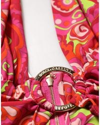 Dolce & Gabbana - Paisley Silk Halter Neck Crop Tank Top Elastane - Lyst