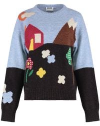 Moschino - Virgin Wool Crew-Neck Sweater - Lyst