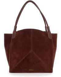 Victoria Beckham - 'Victoria' Shoulder Bag With Embossed Logo Lettering On The Front And Two Top Handles - Lyst
