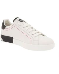 Dolce & Gabbana - 'Portofino' Low Top Sneakers With Patch Logo And Stitching - Lyst