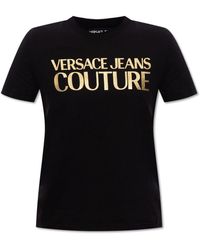 Versace - Logo Thick Foil T-Shirt - Lyst