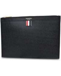 Thom Browne - Black Leather Small Document Holder - Lyst