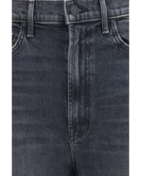 Mother - Half Pipe Flood Cuff Fray Jeans Say You'Re Sorry Cotton; Elastane - Lyst