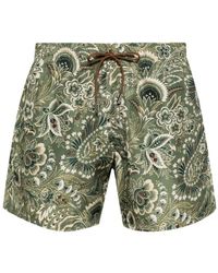 Etro - Floral-print Elasticated-waistband Swim Shorts - Lyst