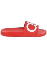 Ferragamo - Logo-Motif Slides - Lyst