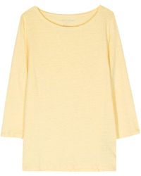 Majestic Filatures - 3/4 Sleeves Boat Neck T-Shirt - Lyst