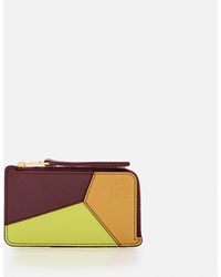 Loewe - Puzzle Coin Leather Cardholder - Lyst