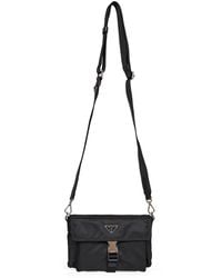 Prada - Smartphone Case With Shoulder Strap Recycled Polyamide Messenger Bags - Lyst