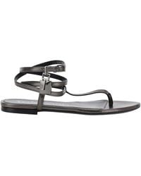Tom Ford - Metallic Low Sandal With Padlock - Lyst