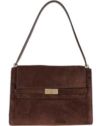 Tory Burch - Lee Radziwill Suede Large Shoulder Bag - Lyst