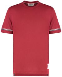 Thom Browne - Crew Neck T-Shirt Cotton T-Shirts - Lyst