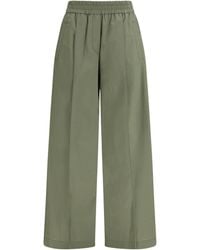 Brunello Cucinelli - Mixed Cotton Pants - Lyst