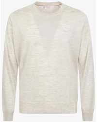 Brunello Cucinelli - Light Silk Linen Sweater - Lyst